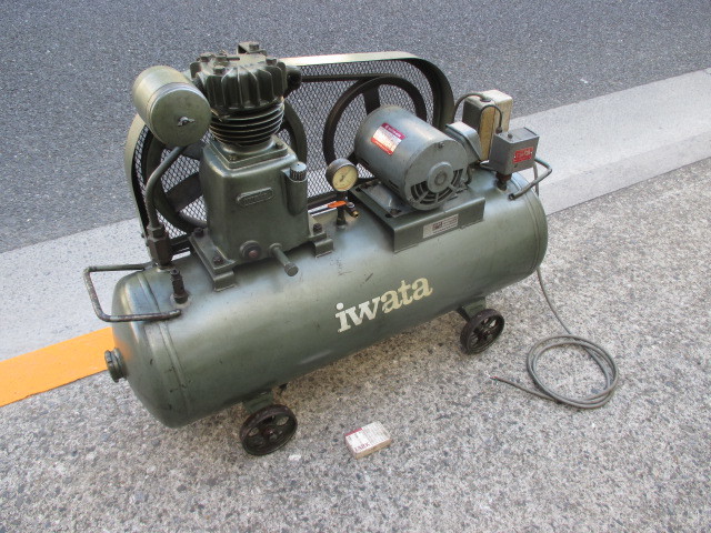 最終決算 s458☆即決!岩田コンプレッサー200V1.5kw50hz(2馬力