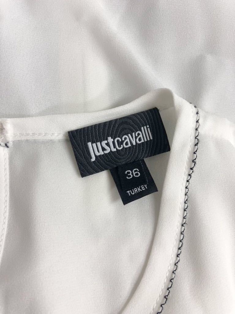  прекрасный товар JUST CAVALLI Just Cavalli женский белый оборка оборудование орнамент безрукавка One-piece 36 надпись 