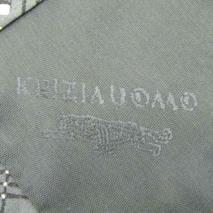 クリッツィアウォモ 小紋柄 総柄 高級 シルク イタリア製 ブランド ネクタイ メンズ グレー 良品 KRIZIA UOMO_画像6