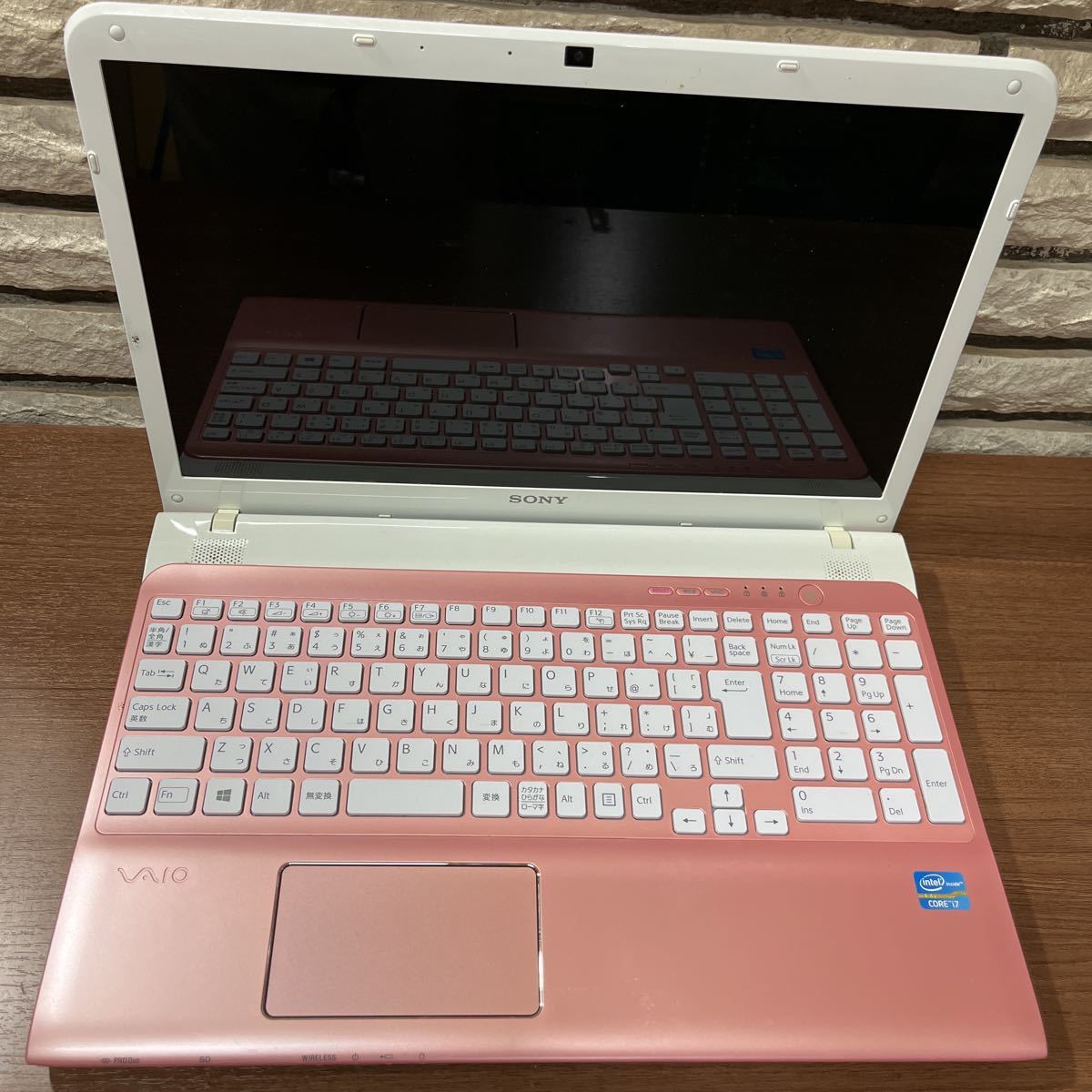 （宝）ジャンク品 ノートパソコン SONY VAIO Core i7 Windows8 ソニー SVE15127CJP ピンク