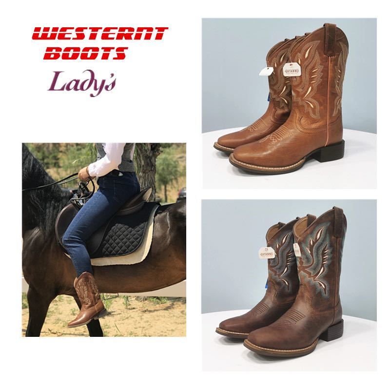 WESTERNT BOOTS ウエスタンブーツ カウボーイブーツ乗馬 25.0_画像1