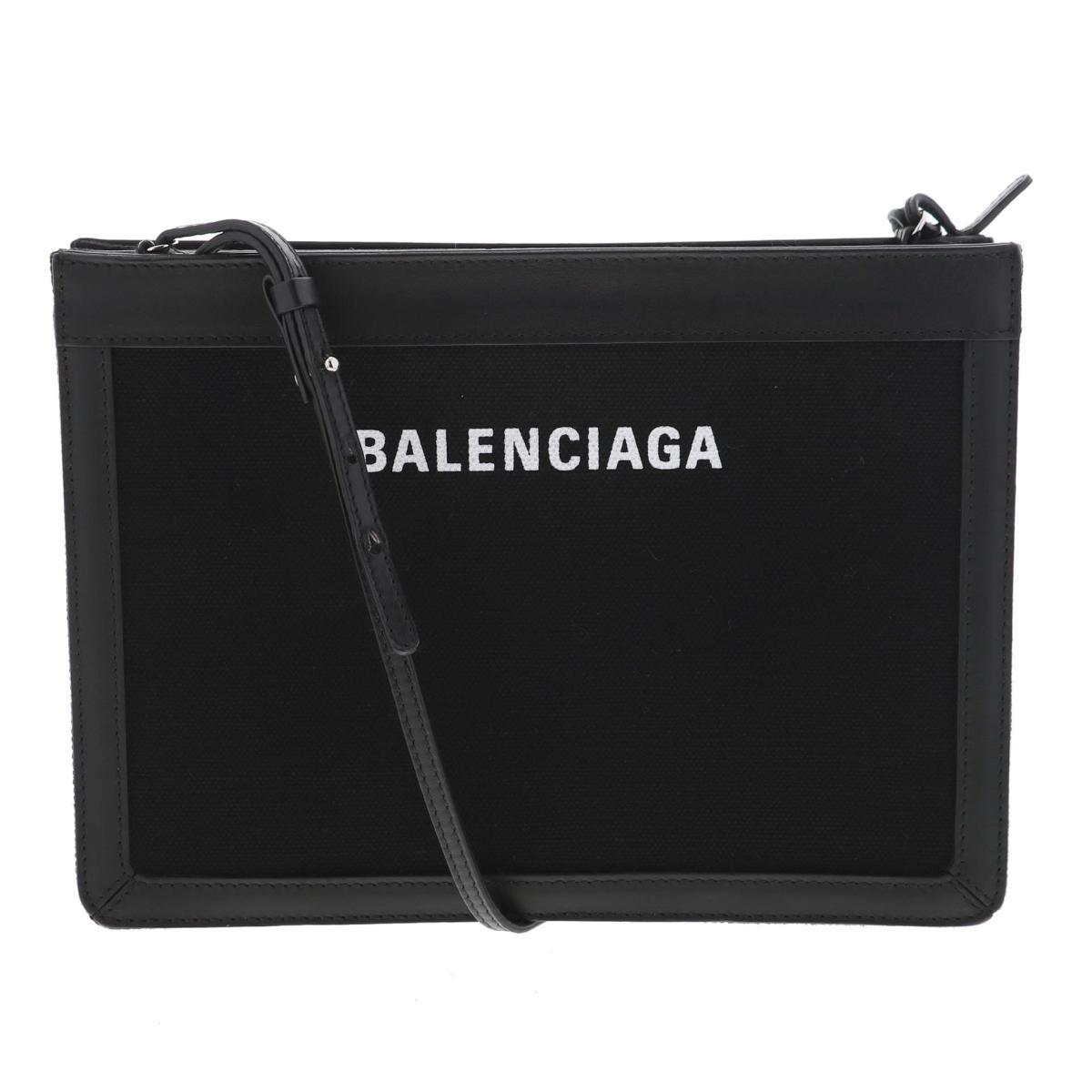 BALENCIAGA バレンシアガ バッグ ショルダー/メッセンジャーバッグ 339937 Black Leather ネイビーポシェット ショルダーバッグ