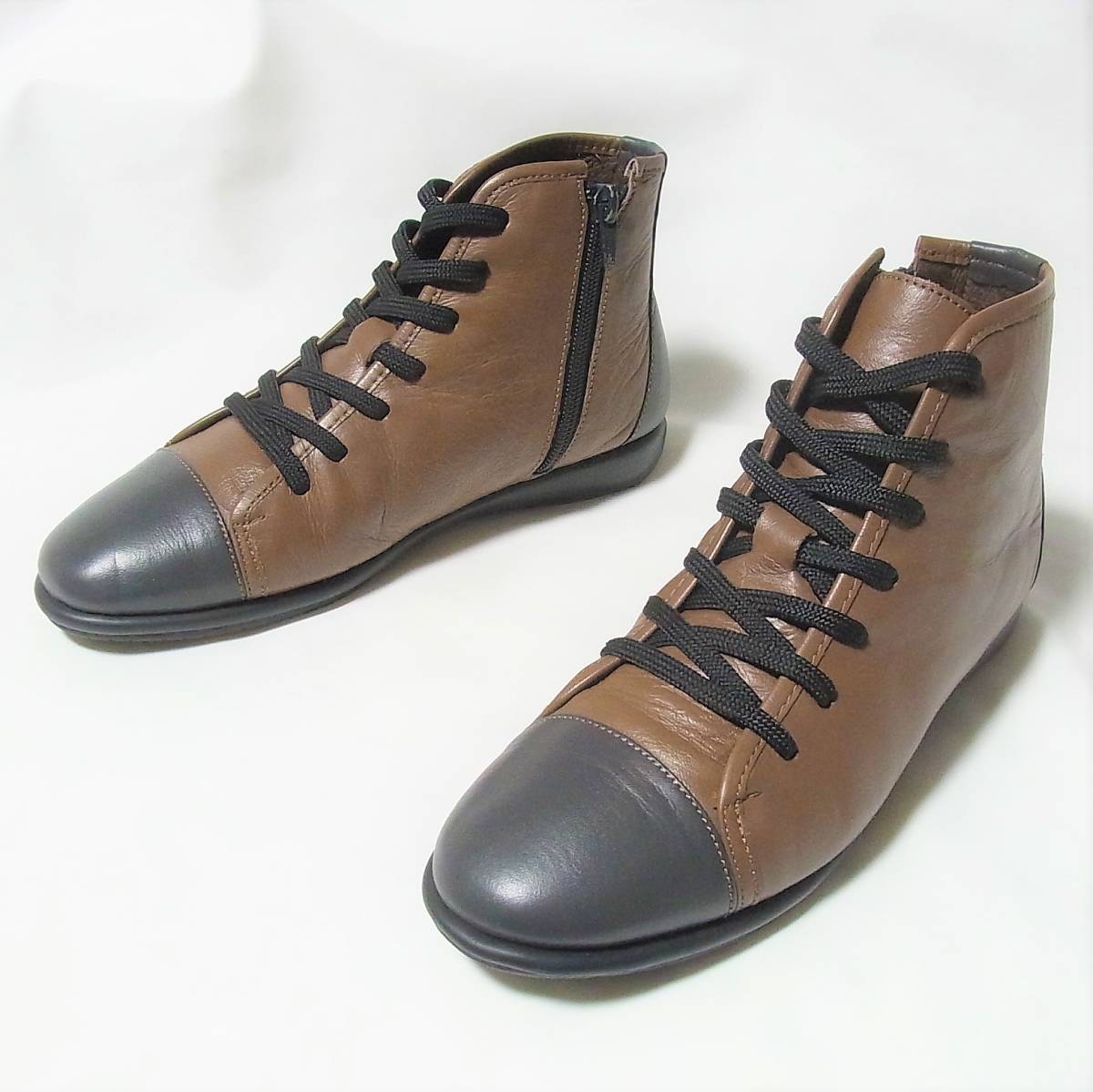 RELAX ANATOMIC リラックス アナトミック .0cm/定価円◎柔らかレザー スニーカー◎本革◎ナノユニバース◎即決 送料無料