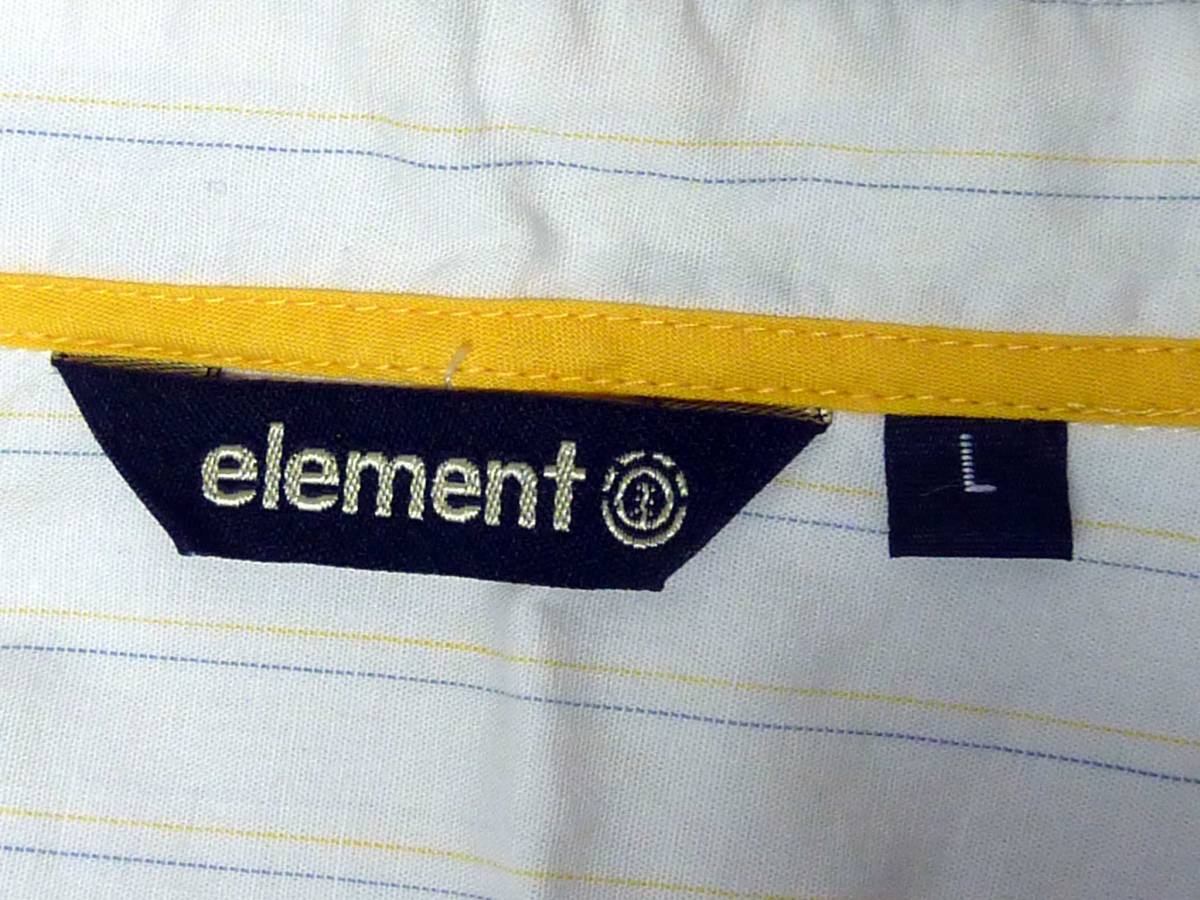 【y4810-A】送料270円～◆(美品)Element Skateboards 半袖シャツ【L】◆検索スケーターサーファーストリートSK8_画像7