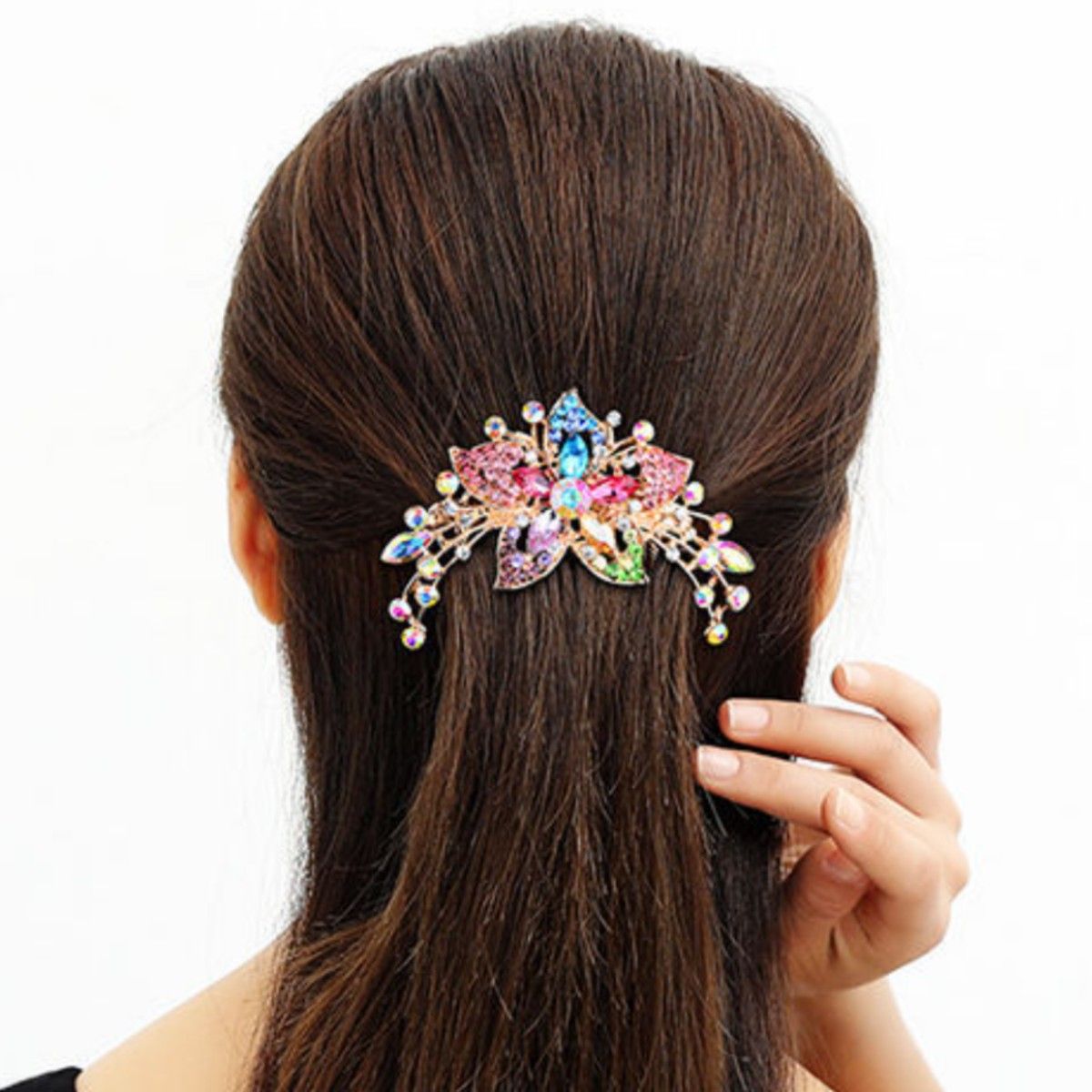 ヘアコーム 花 キラキラ ヘアアクセサリー 髪飾り 通販