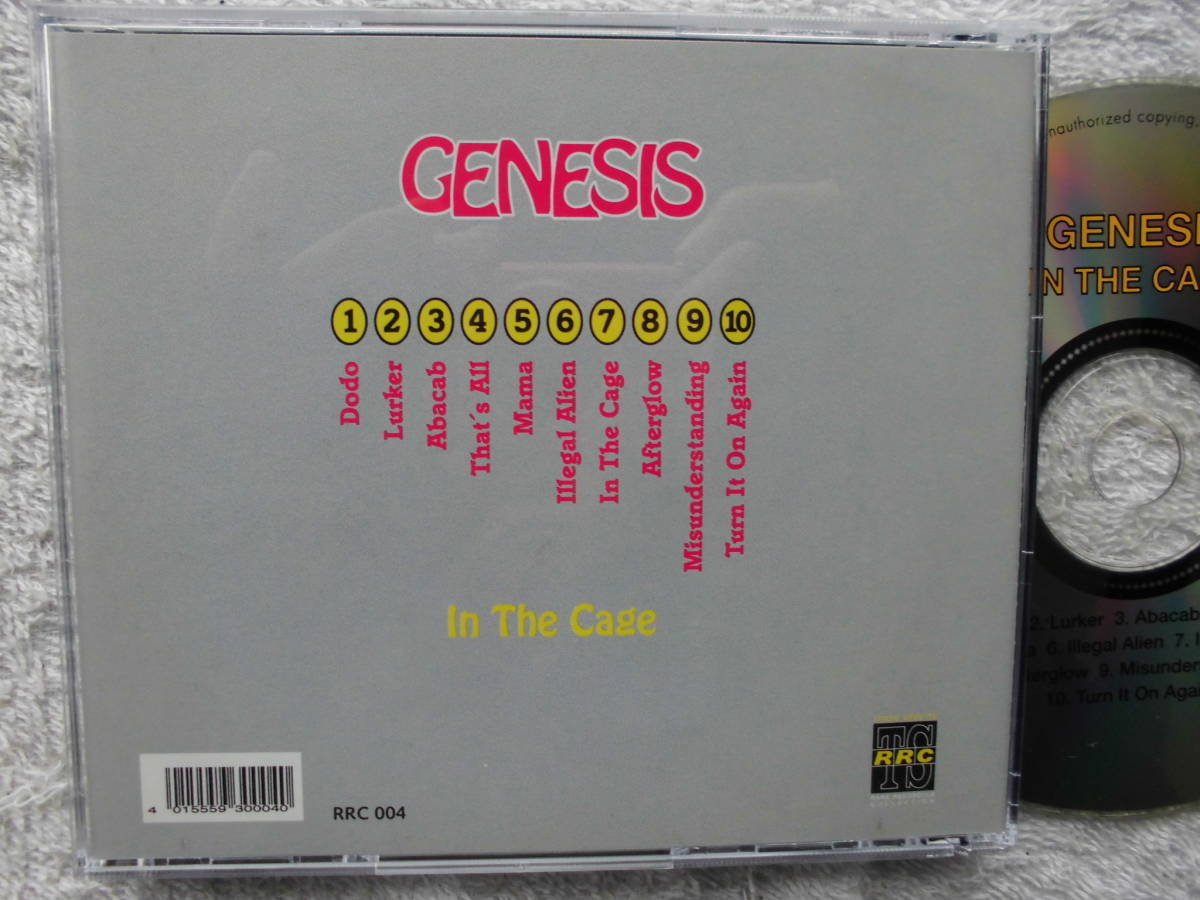 ジェネシス GENESIS●CD●IN THE CAGE ●ピーター・ガブリエル フィル・コリンズ●プログレ プログレッジブ・ロック！！_画像3