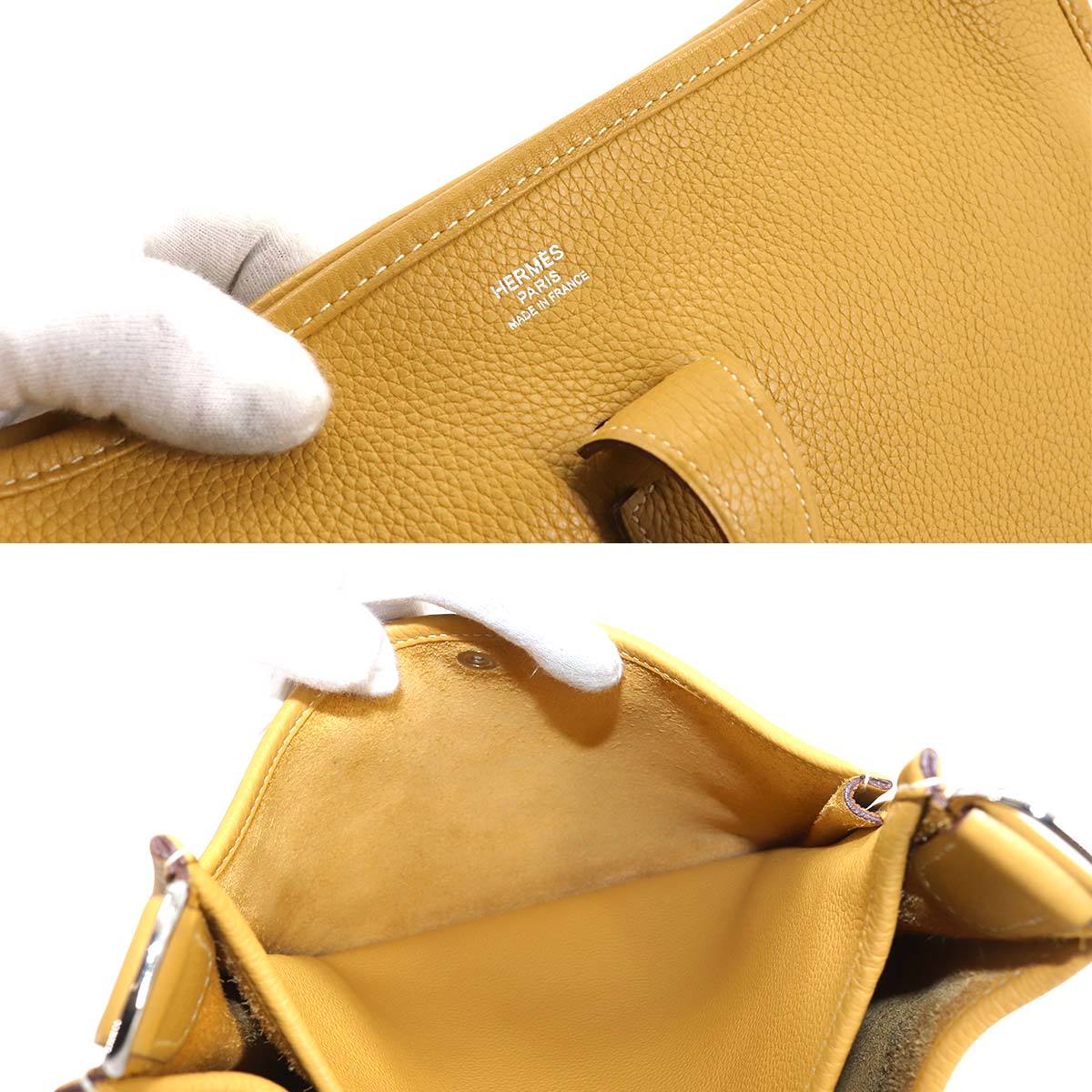エルメス HERMES エブリン2 PM アマゾン ショルダー バッグ トリヨンクレマンス カリー □L刻印 シルバー 金具 90173900_画像7