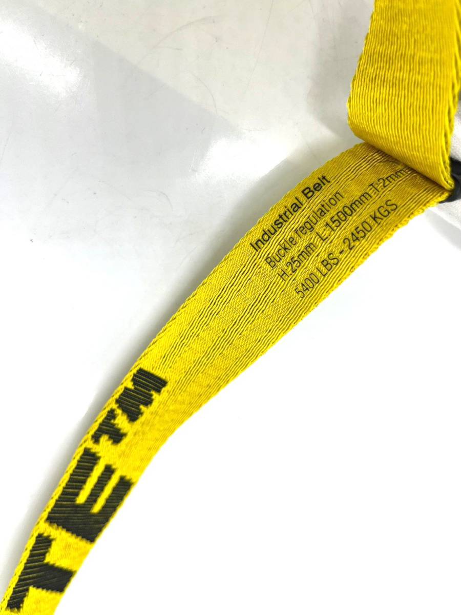 【良品】Off-White オフホワイト Industrial ネックストラップ イエロー