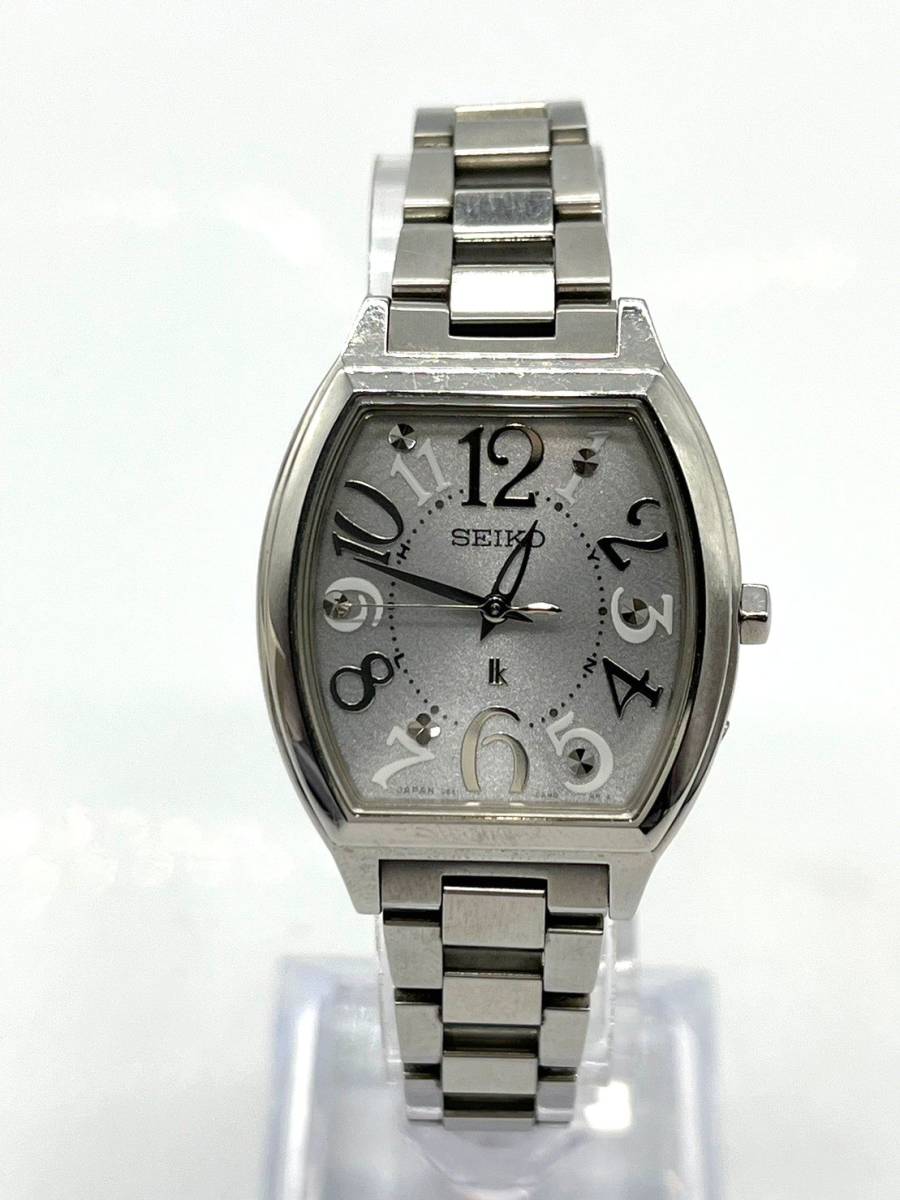 【良品】SEIKO セイコー ルキア 3B51-0AE0 腕時計 ソーラー グレー文字盤