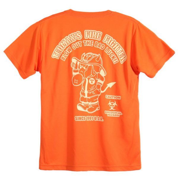 テッドマン TEDMAN ドライTシャツ TDRYT-800 オレンジ【Mサイズ】吸汗速乾 半袖 エフ商会 アメカジ メンズ_画像1