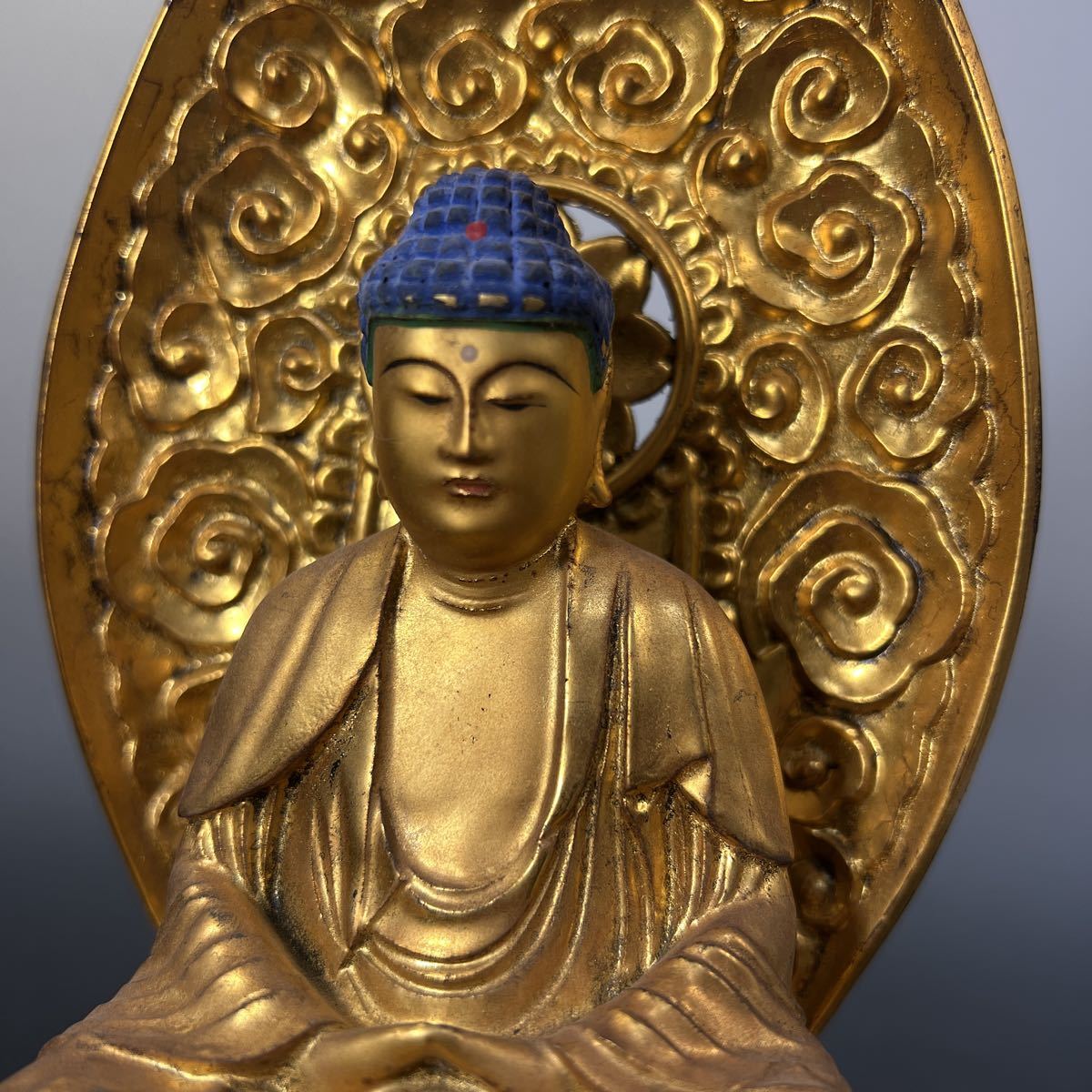 国内廃番】 仏教美術 木彫 観音像 仏像 置物 重さ約10.3㎏ N R5098C