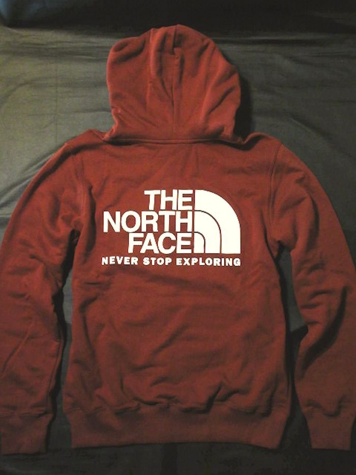 本物正規◆ノースフェイス◆スウェットパーカー THROWBACK NSE■S■BRICK HOUSE RED■新品/アメリカ限定/BDQ/裏地起毛_画像5