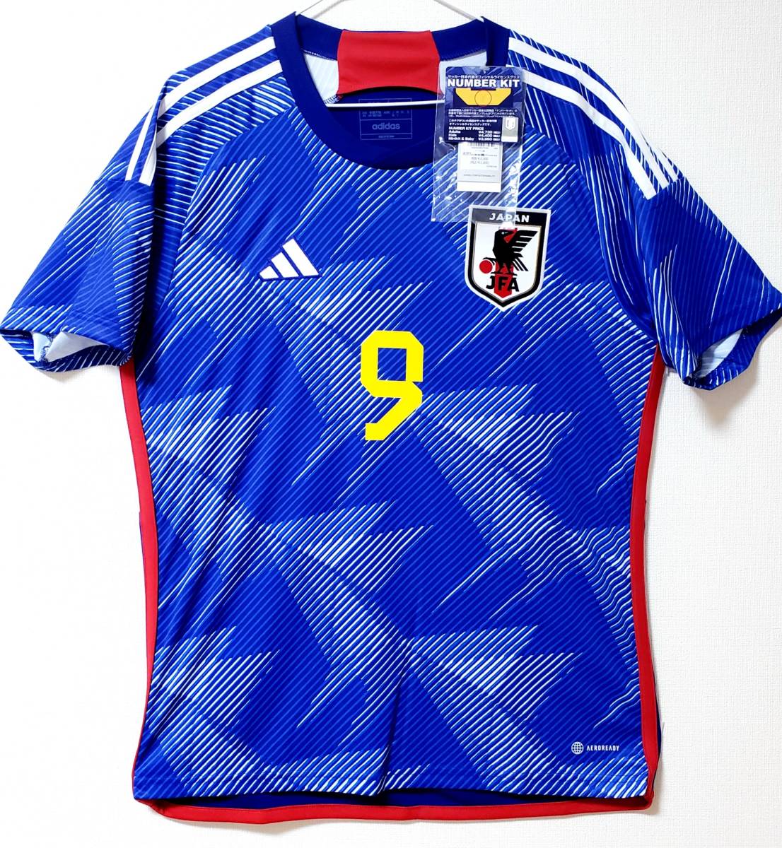 特価商品 サッカー日本代表レプリカユニフォーム Lサイズ 背番号9 三笘 