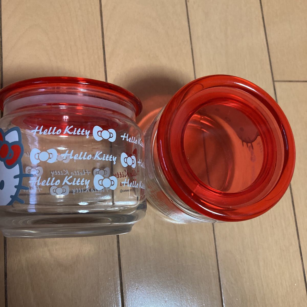 Hello Kitty glass preservation container 2 piece set 