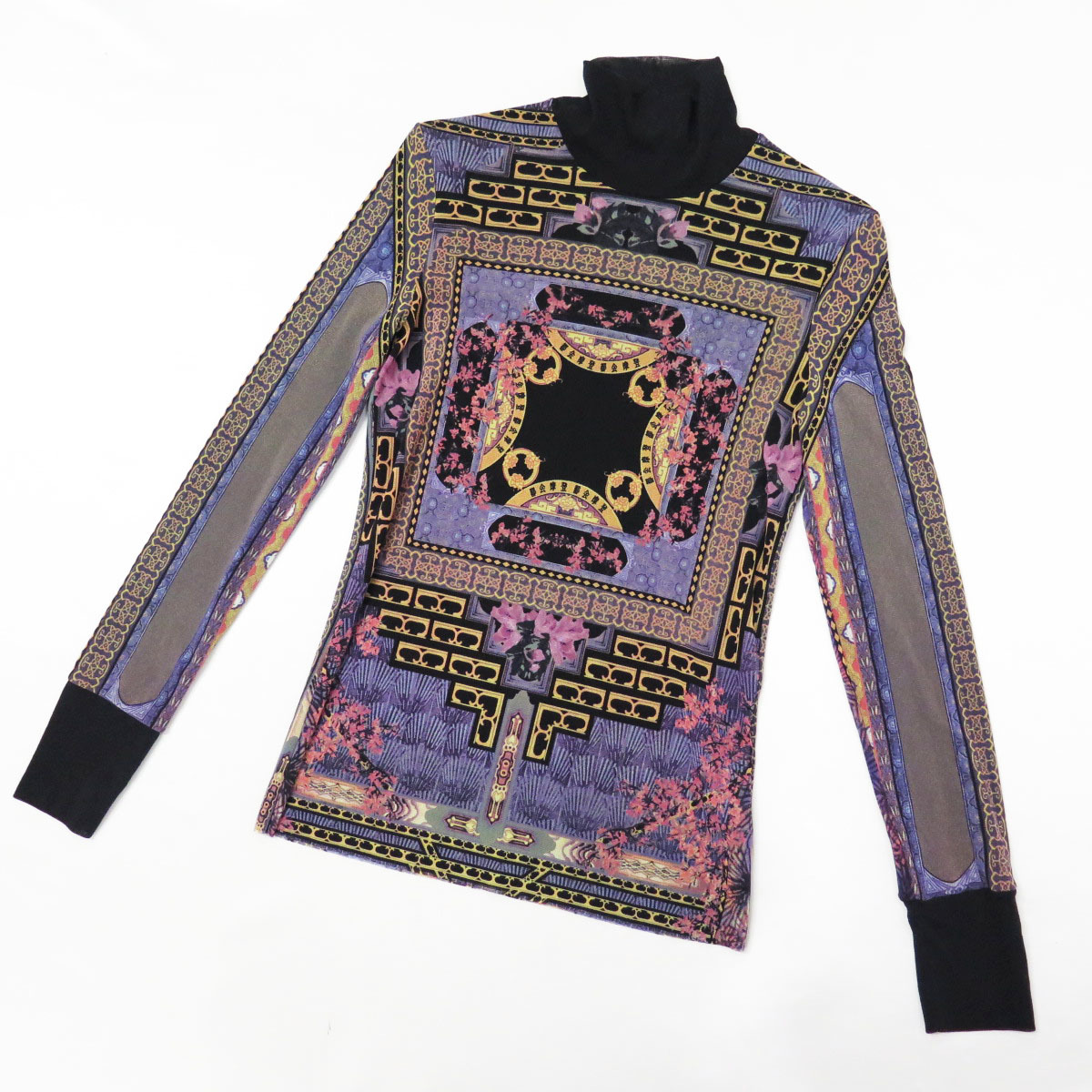 VIVIENNE TAM CHINOISERIE MESH HI NECK TOP ヴィヴィアンタム