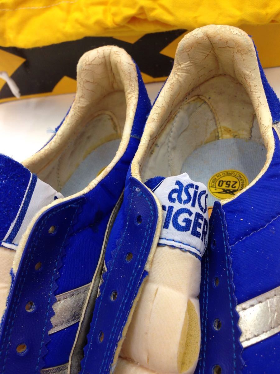 未使用品レトロASICS TIGERスパイク陸上競技シューズ25cmブルー 未使用品レトロASICS TIGERスパイク陸上競技シューズ25cmブルー