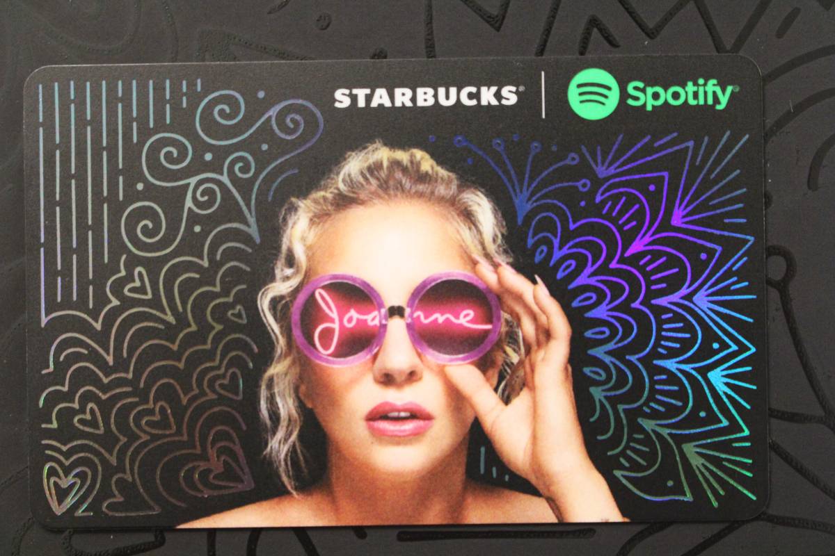 北米USA限定スターバックスカード2017リミティッド エディションmusic Spotifyレディ ガガ★チャンス ザ ラッパー★メタリカ3枚セット レア_角度で色が変わります。