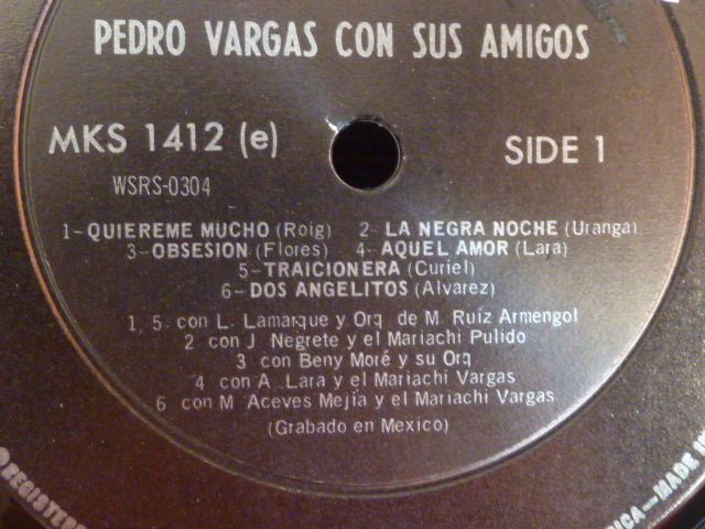 PEDRO VARGAS CON SUS AMIGOS/不朽のラテン・デュエット-1412 （LP）_画像3