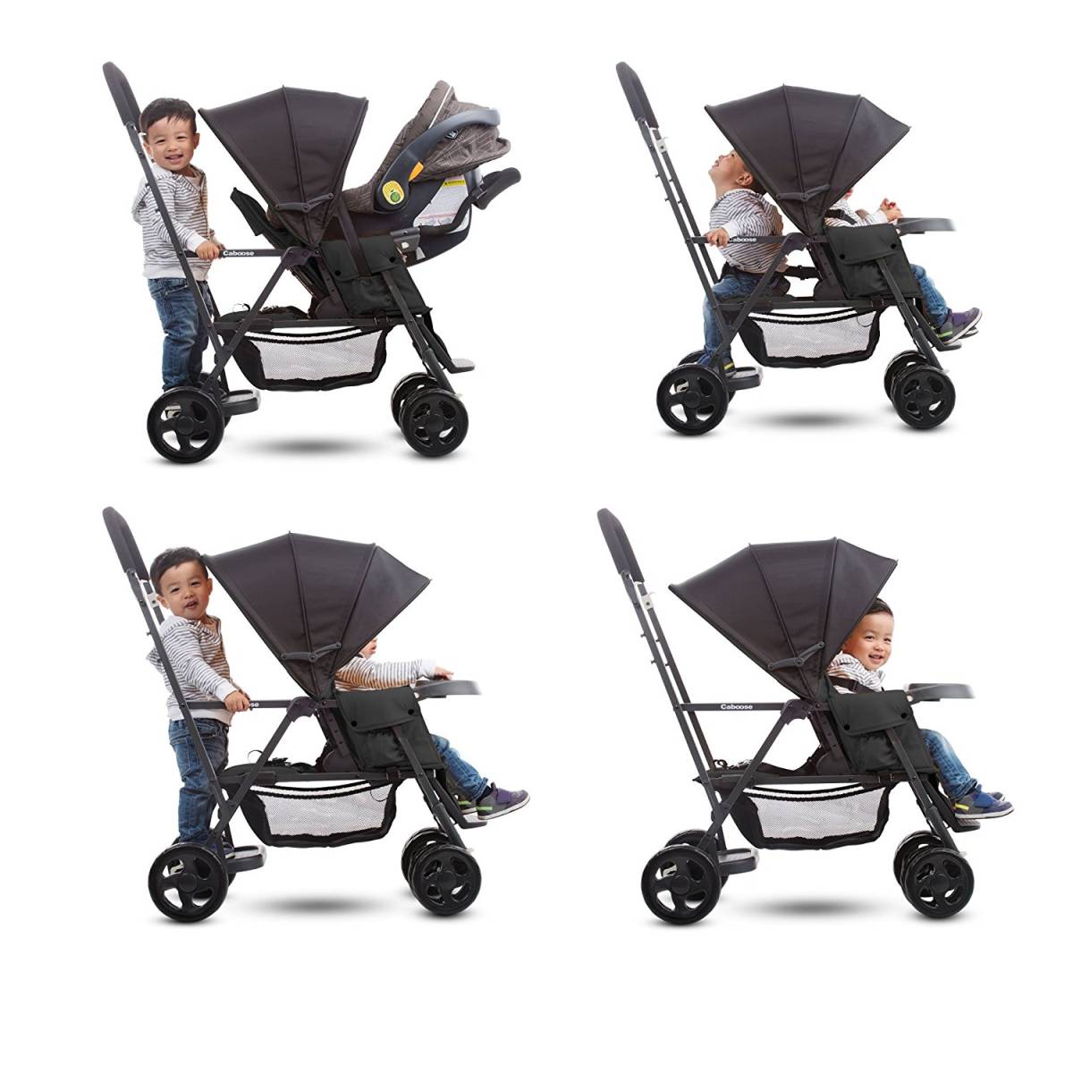 JOOVYjo Be коляска 2 посадочных мест для ka Booth graphite подставка on тандем черный цвет / Graphite Stroller, Black[ импорт 