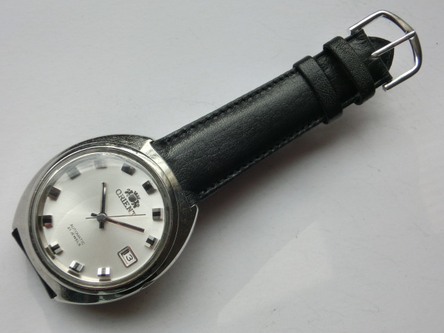  Orient men's wristwatch automatic self-winding watch circle .. obi .. case design 