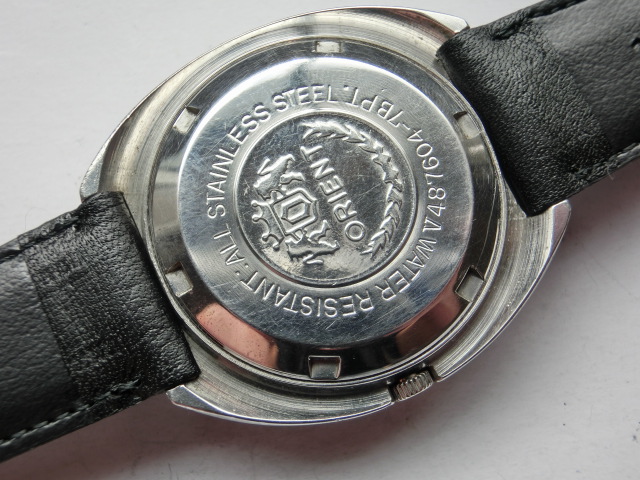  Orient men's wristwatch automatic self-winding watch circle .. obi .. case design 