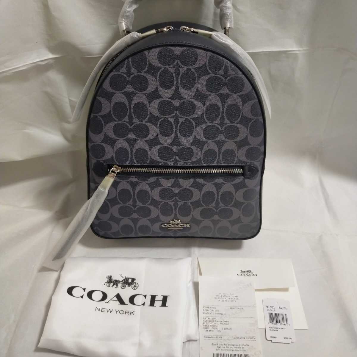 COACH リュック コーチ バックパック 91501 ブルー 新品未使用 メンズ
