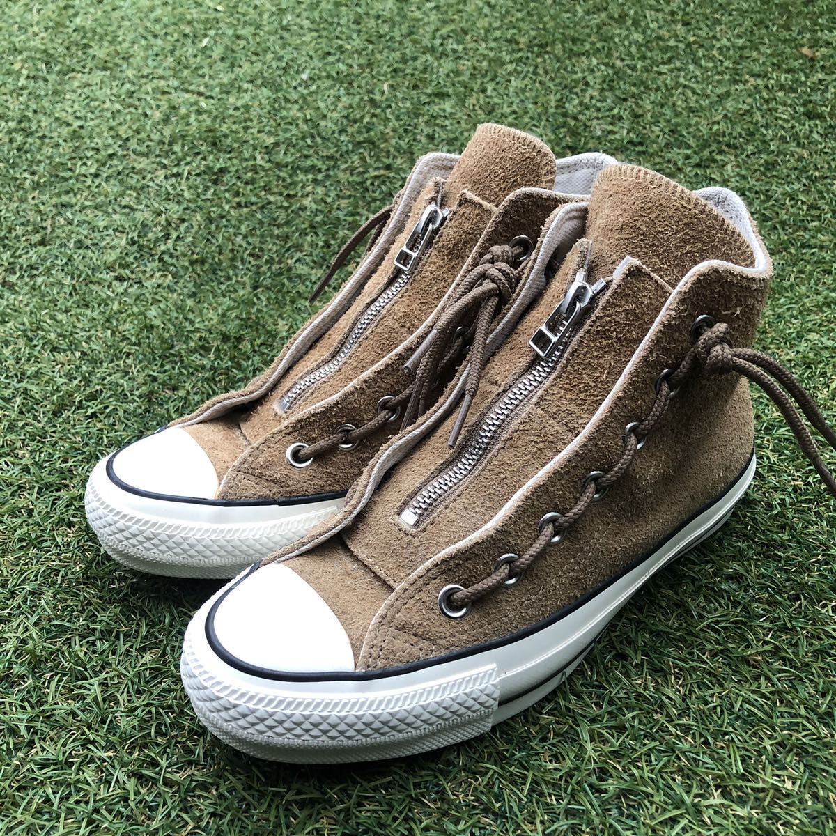 美品22 5 converse SUEDE ALLSTAR 100 CENTERZIP HI コンバース