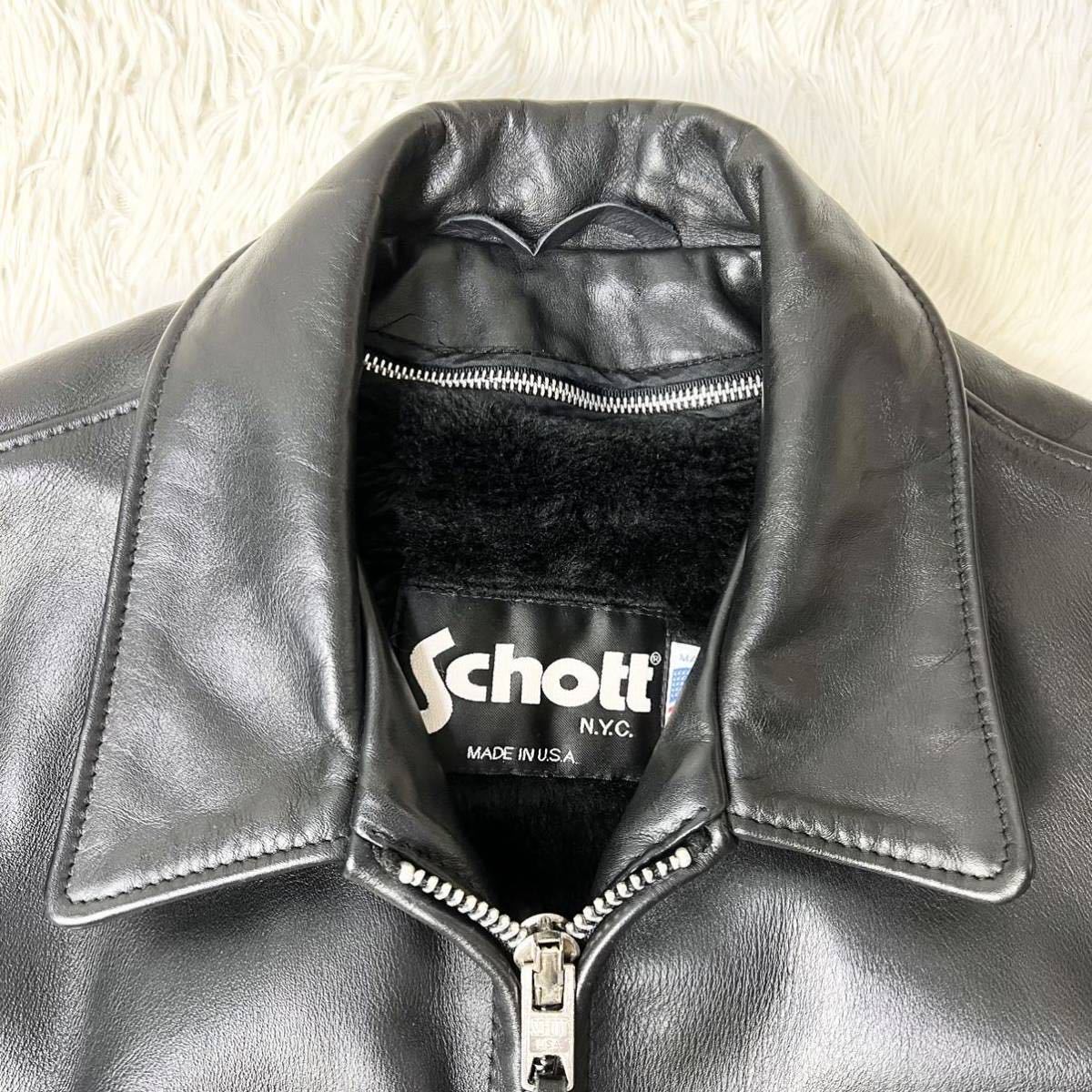希少】ショット Schott ライダースジャケット 革ジャン 42 USA