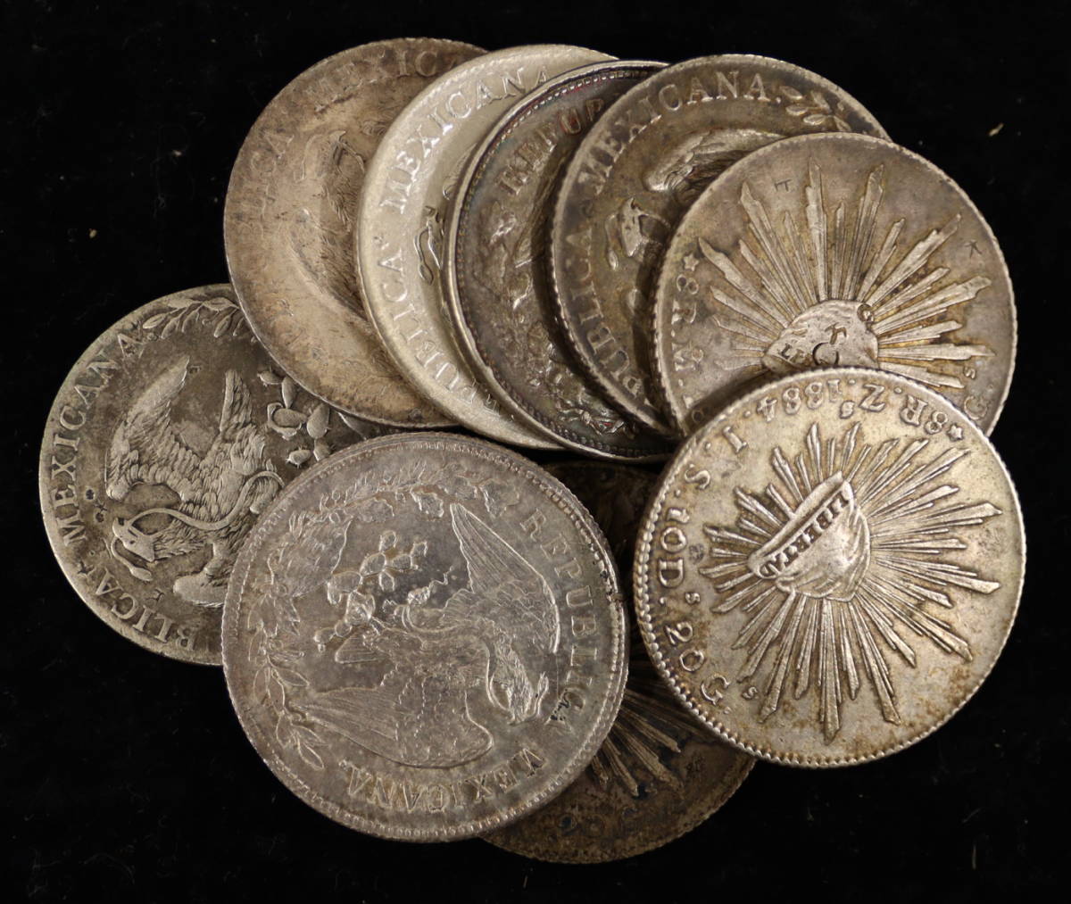 激安正規品 メキシコ 大型コイン 20ペソ硬貨10枚 古銭 外国貨幣 同梱