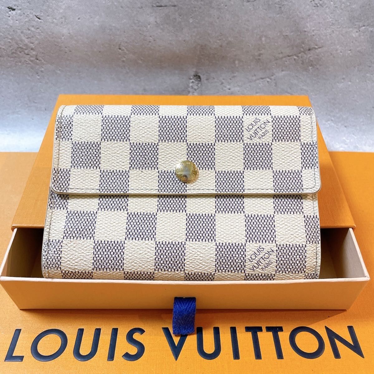 LOUIS VUITTON ルイヴィトン ダミエ アズール ポルト トレゾール
