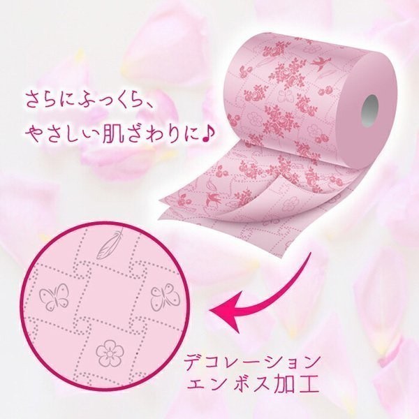  toilet to paper circle . made paper bouquet flower print wing lishu rose. fragrance 1.5 times to coil double 37.5m 8 roll X8 pack 