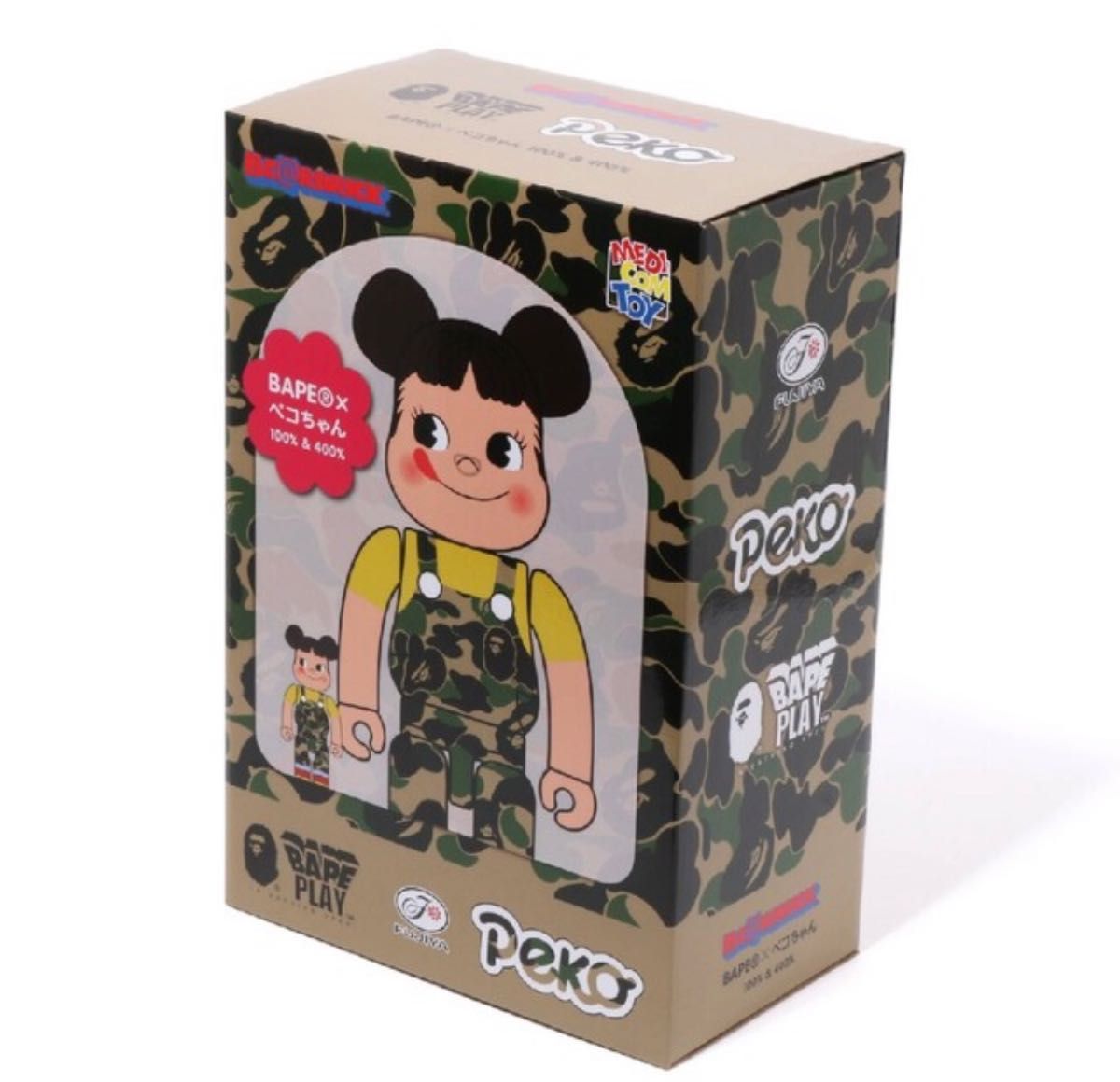 エントリー最大P14倍以上 BE@RBRICK BAPE(R) ペコちゃん グリーン 100