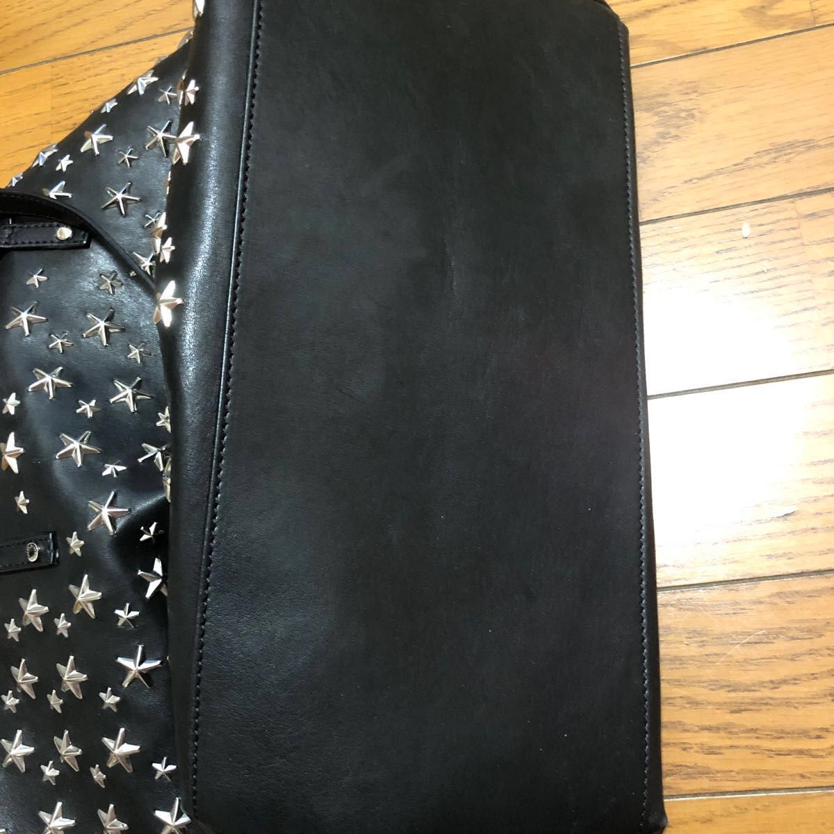 ジミーチュウ JIMMY CHOO SASHA M レザー スタッズ サシャM トートバッグ BLACK(ブラック)