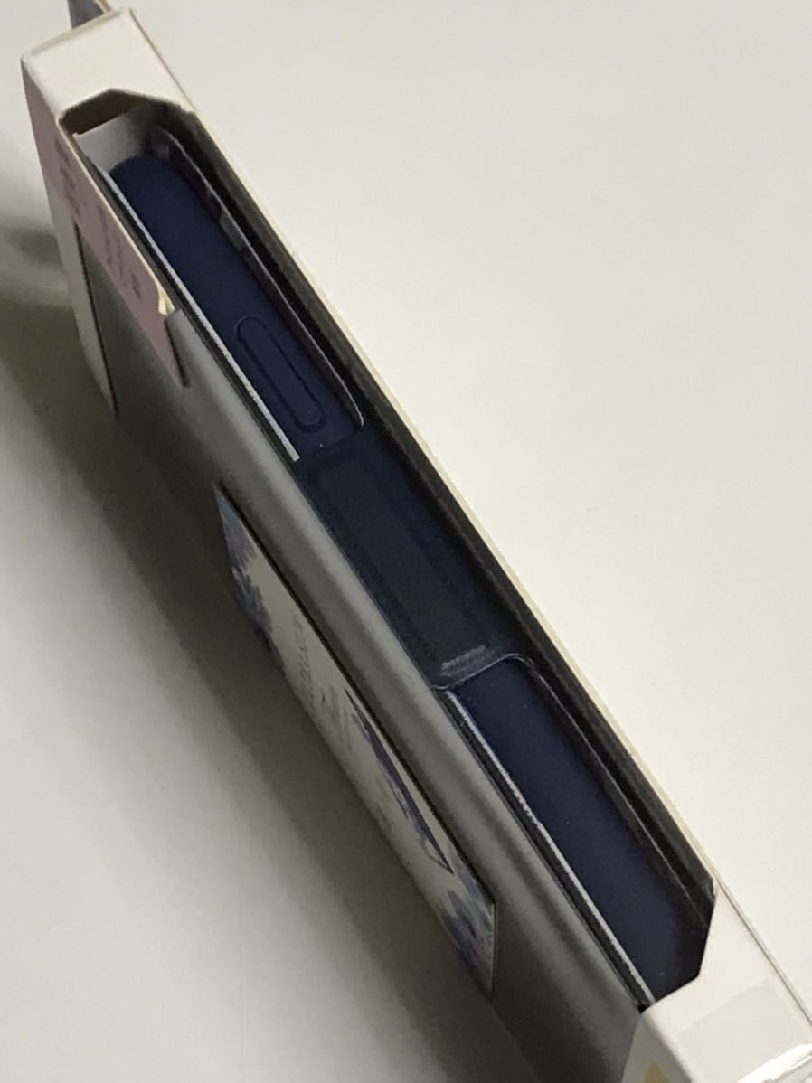 匿名送料込 iPhoneX iPhoneXS用カバー 手帳型ケース ネイビー 紺色 ウルトラスリム マグネット スタンド機能 アイホンX アイフォーンXS/PC4_画像5
