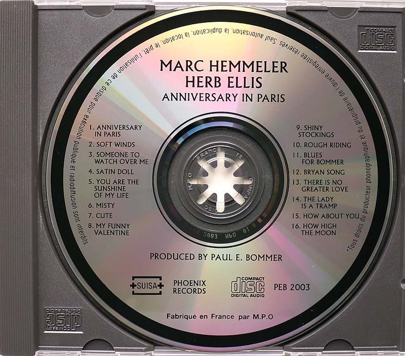 (CD) Marc Hemmeler / Herb Ellis 『Anniversary In Paris』 輸入盤 PEB 2003 Phoenix Records マーク・エムラー ＆ ハーブ・エリス_画像5