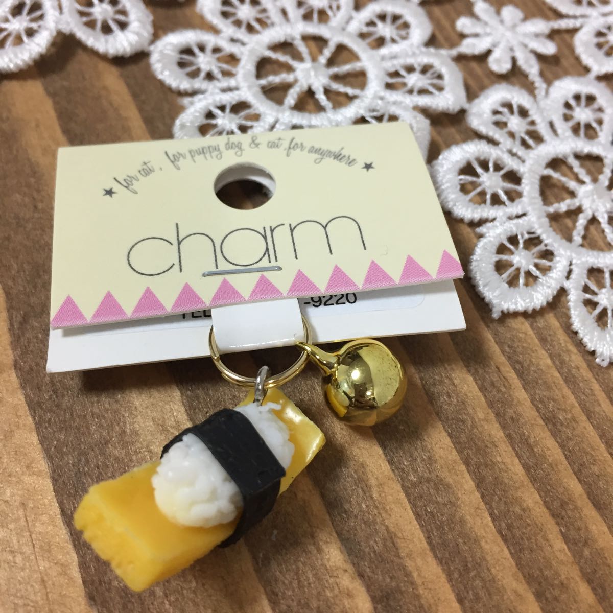  dog cat charm necklace . sushi bell new goods postage 120 miniature figure Tama .