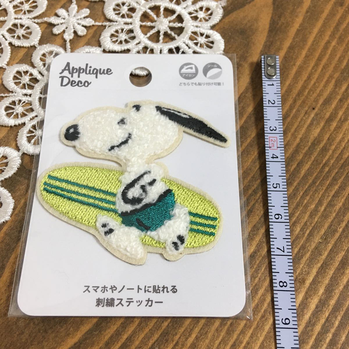  Snoopy нашивка новый товар нераспечатанный стоимость доставки 84 иен вышивка ste Car Up like декоративный элемент серфинг 