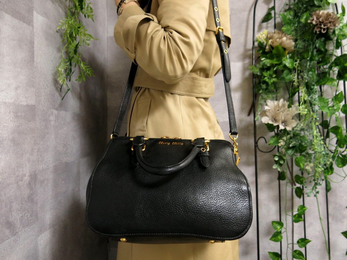 ゆったり柔らか MIUMIU肩掛けミニボストン - 通販 - www