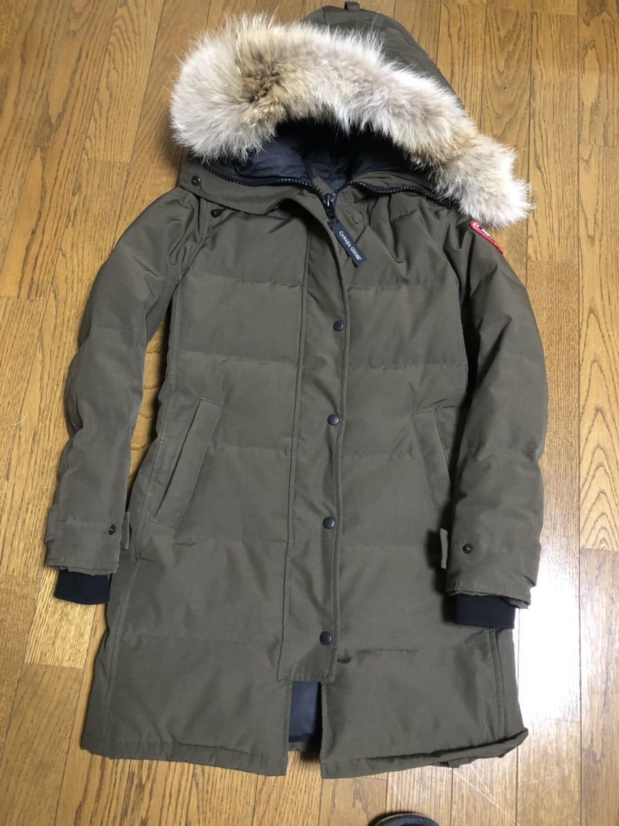 カナダグース　梨花愛用　シェルバーン　カーキ　サイズS　ダウンジャケット　コート　マッケンジーM〜L相当　Canada goose グリーン_画像3