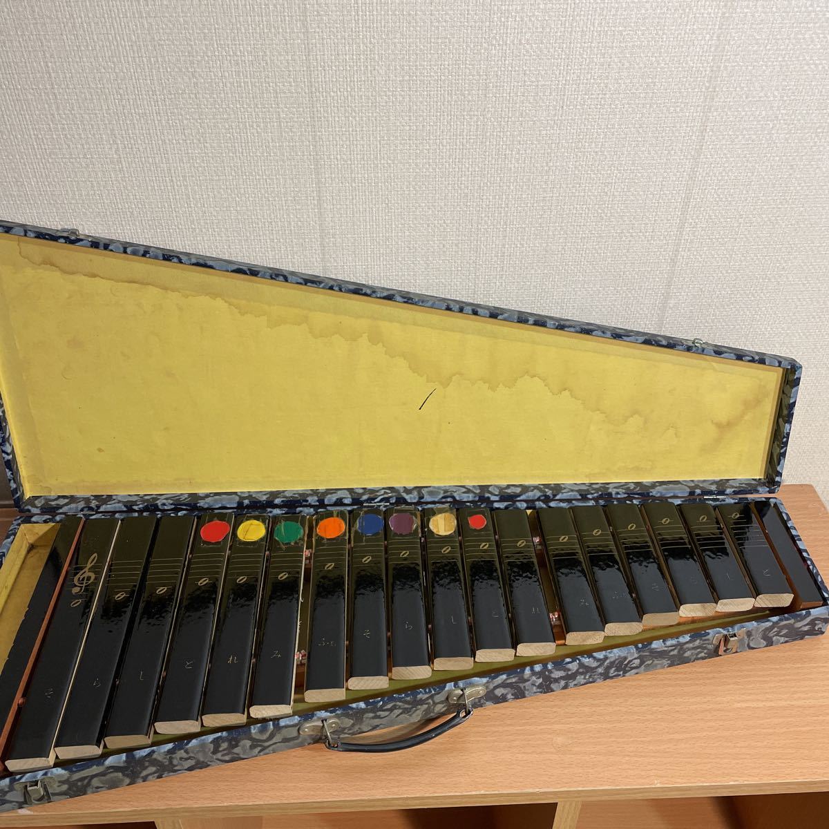 MM2] KAWAI Kawai xylophone percussion instruments desk xylophone retro case attaching 