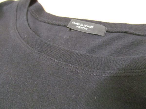 (51563)COMME CA DU MODE Jeans　コムサデモード　コットン100%　長袖　Tシャツ　カットソー　ブラック　USED_神経質な方の入札はご遠慮ください。