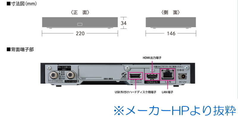 【新品・未使用】 SHARP シャープ 4Kチューナー 4S-C00AS1 新4K衛星放送チューナー コンパクト 薄型 AQUOSファミリンク対応 No.1742_画像5