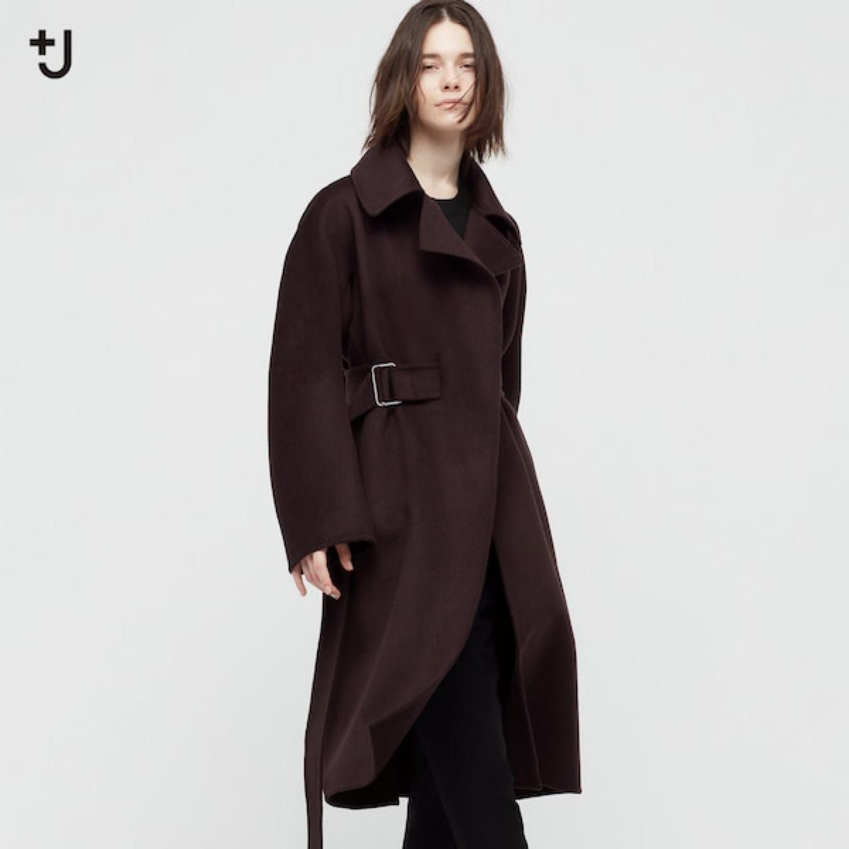 新品】UNIQLO ジルサンダー カシミヤブレンド ラップロングコート +J