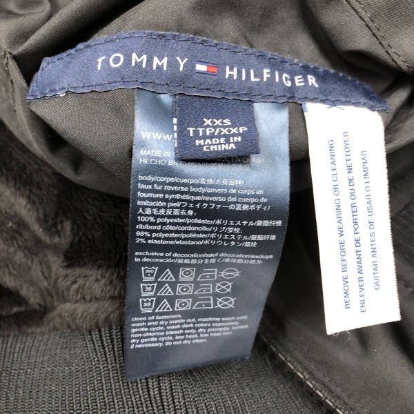 TOMMY HILFIGER リバーシブル ジャケット メンズ XXS ブラック ナイロン×フリース トミーヒルフィガー 22050601_画像6