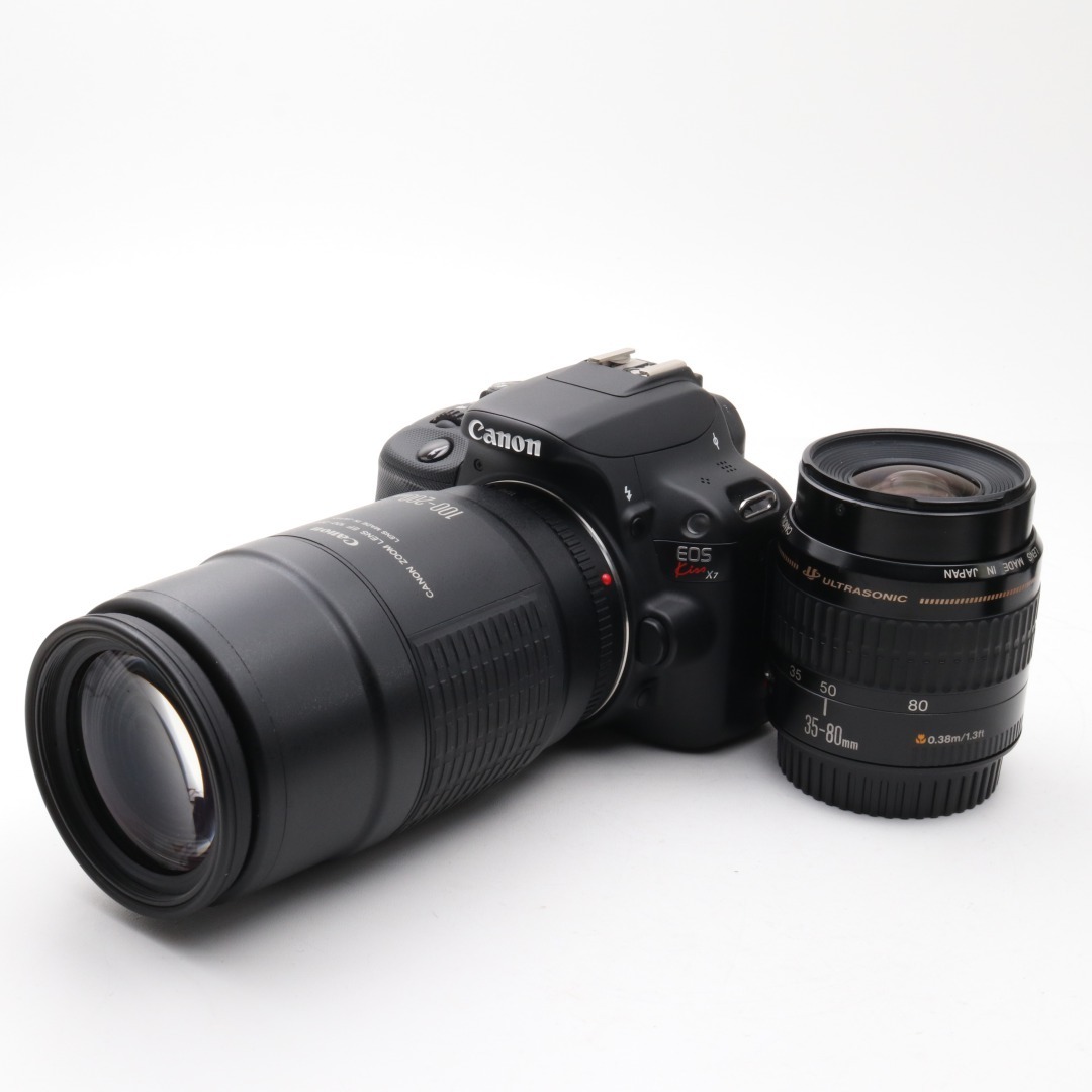 美品 Canon EOS X7 ダブルズームセット 一眼レフ カメラ キャノン 初心者 人気 新品SDカード8GB付