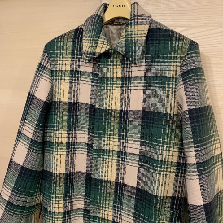 19AW/希少】AURALEE Wool Check Melton Coat | organicway.co.th