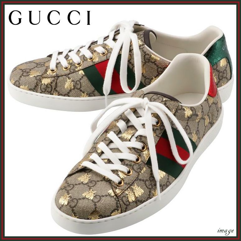 新品 正規品 現行品/GUCCI~エース~ビー(ハチ)付 大人気GGスプリーム