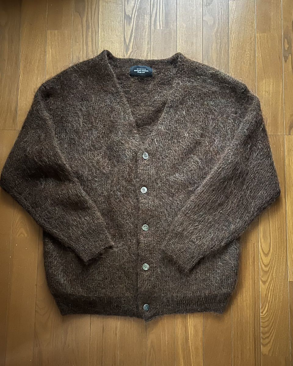 UNUSED 22AW 7G mohair cardigan モヘアカーディガン-