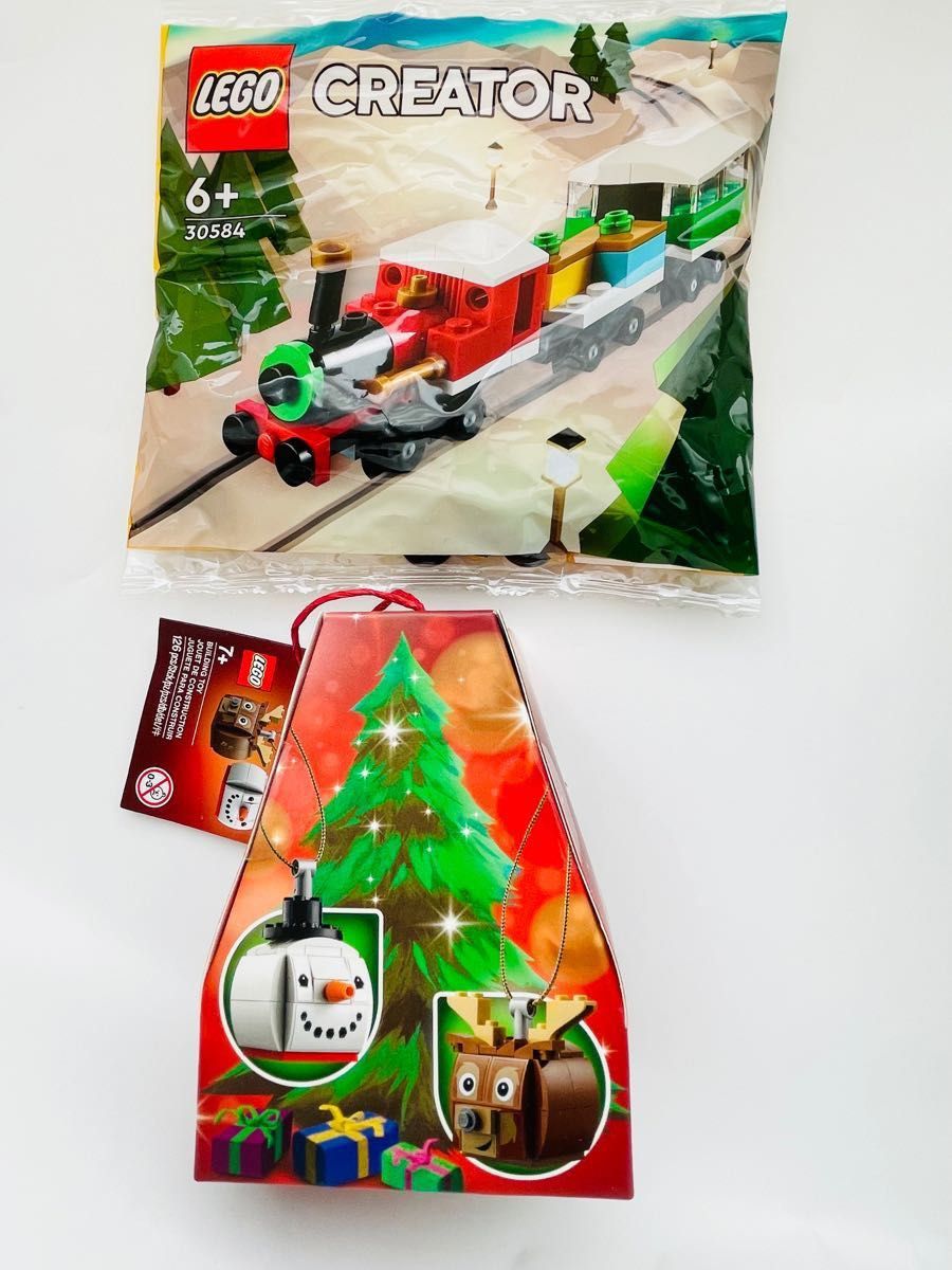 レゴ  LEGO  サンタのそり スノーマン＆トナカイデュオ　ウィンター・ホリデイ・トレイン  クリスマス 3点