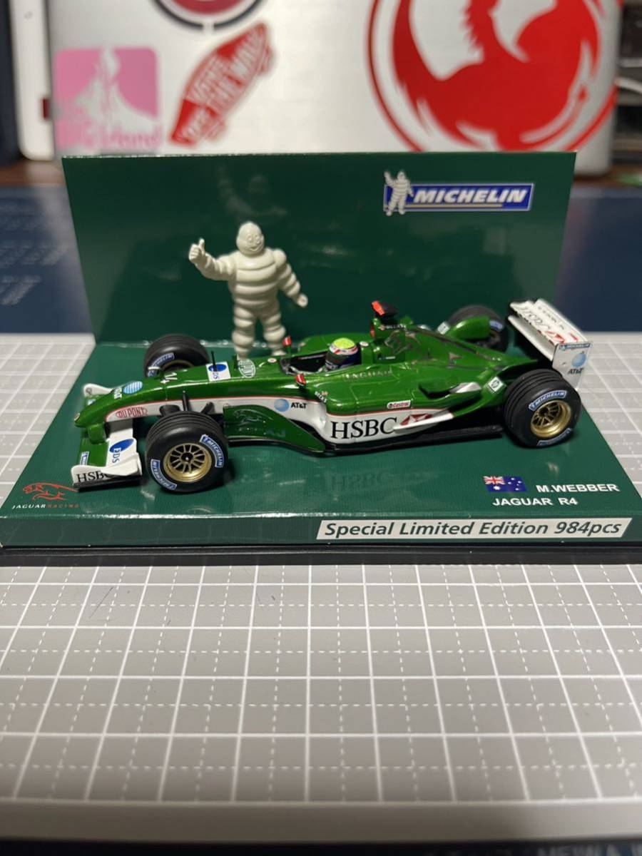 2台セット Webber / Pizzonia Jaguar R4 Michelin 1/43 Minichamps PMA ミシュラン ウェバー_画像2